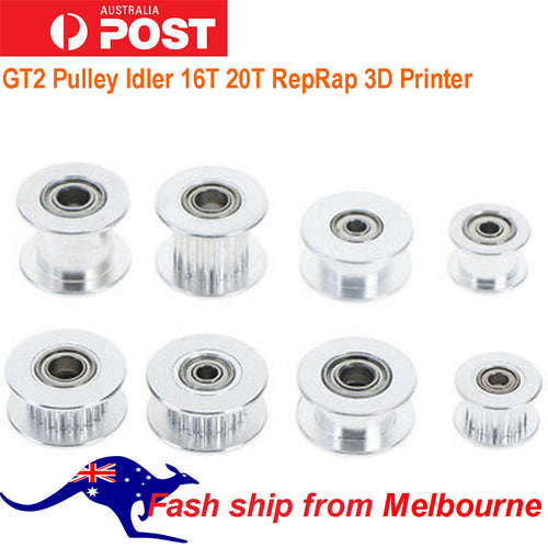 GT2 Pulley Idler 6mm 10mm Belt 3mm 5mm Idle Bearing 16T 20T RepRap 3D Printer