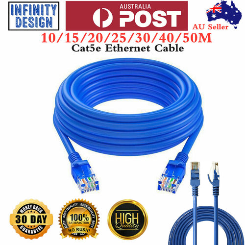 10m 20m 30m 40m 50m Ethernet Network Cable LAN Router Internet Patch Lead CAT5e