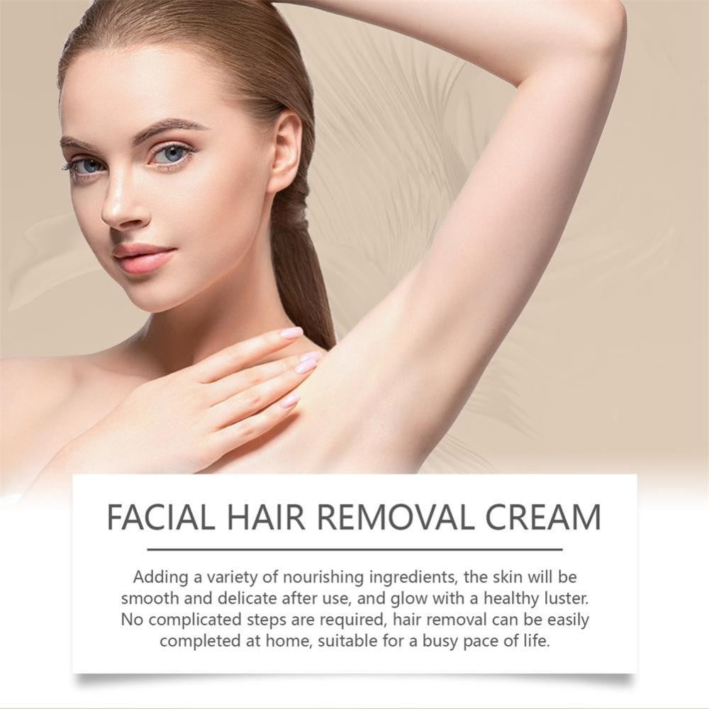 Facial Depilatory Cream, Coconut Hair Remover for Upper Lip and Chin for Women