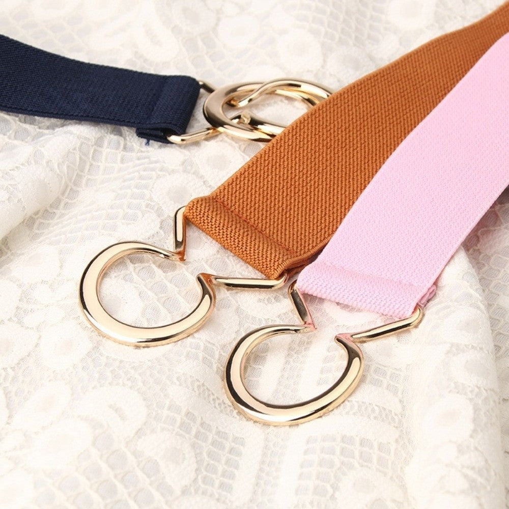 Adjustable Stretch Belt 3.8cm Wide Waist Belt Thin Elastic Belt for Women