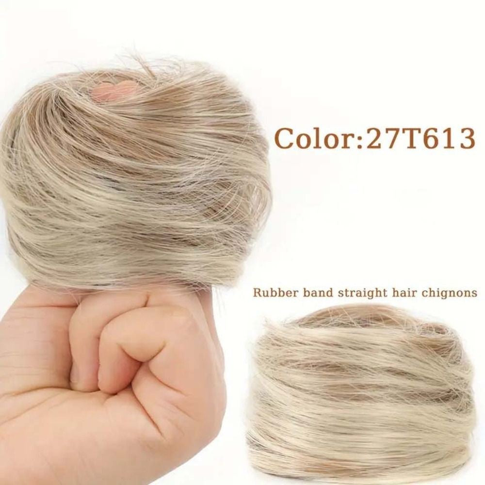 Elegant Messy Bun Hair Piece Scrunchie Updo Cover Hair Extension Thick Hairpiece