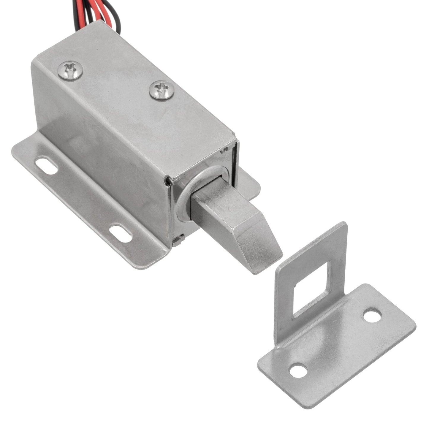 Up Electronic Solenoid Long Latch + Buckle Lock 12V 0.6A Electric Assembly