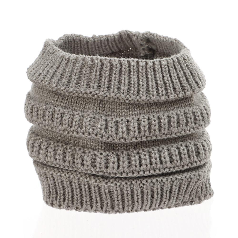 Turban Headwear Hair Band Knitting Headband Ponytail Beanie Hat Ear Warmer