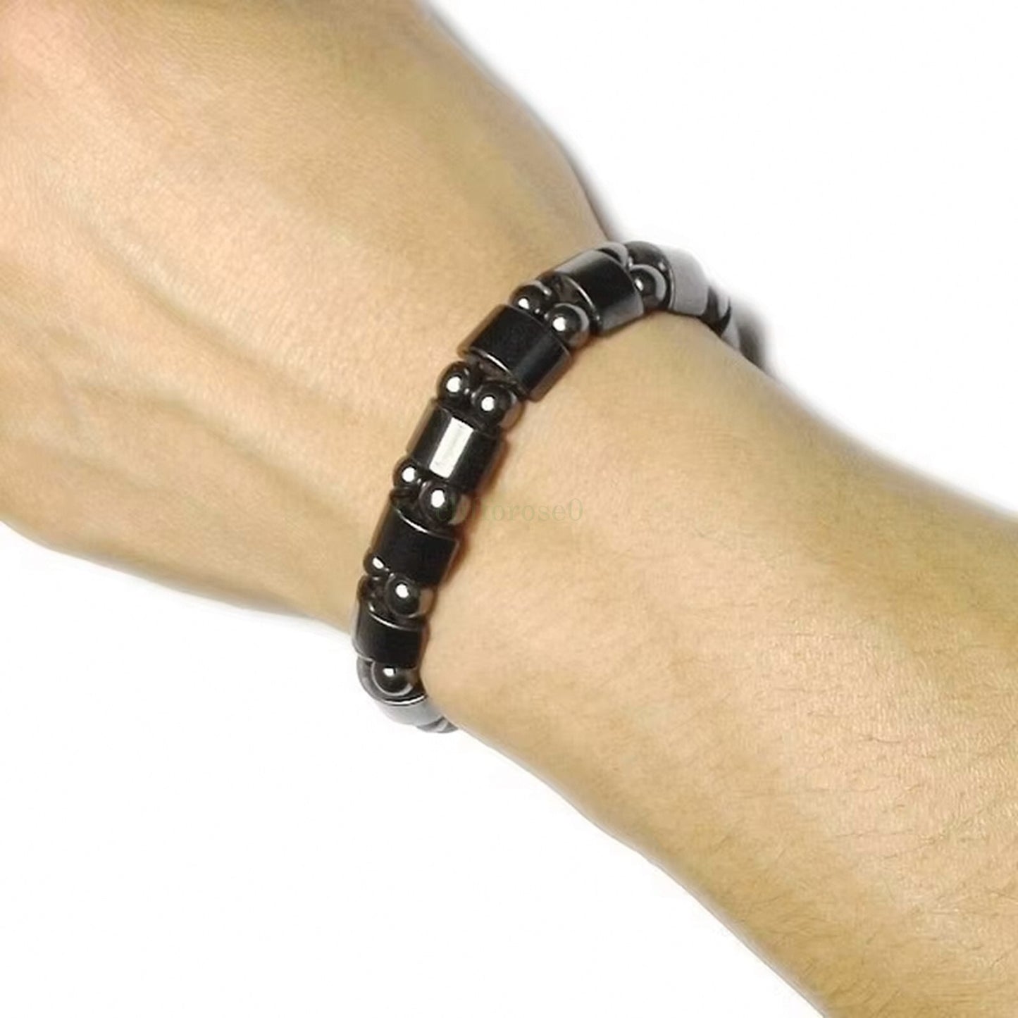 2026 Magnetic Hematite Dual Beaded Bracelet Simple Style for Daily Fashion Wear
