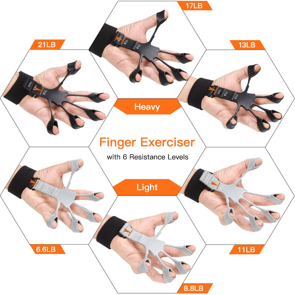 Gripster Grip Strengthener Finger Stretcher Hand Grip Trainer Fitness Training