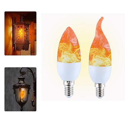 E14 E27 Candle Fire Light Bulb Halloween Christmas Decoration
