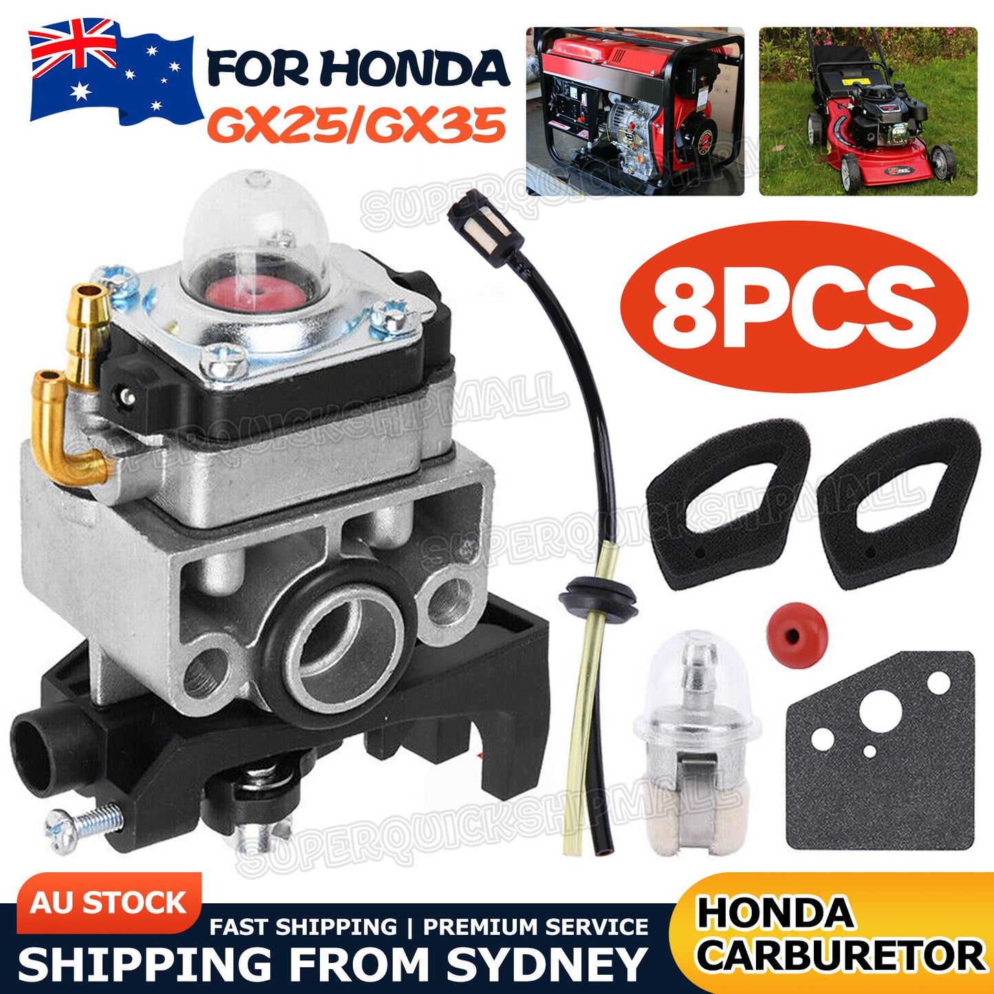 Carburetor for Honda GX25 GX35 Whipper Snipper BrushCutter Carburettor Carby AU