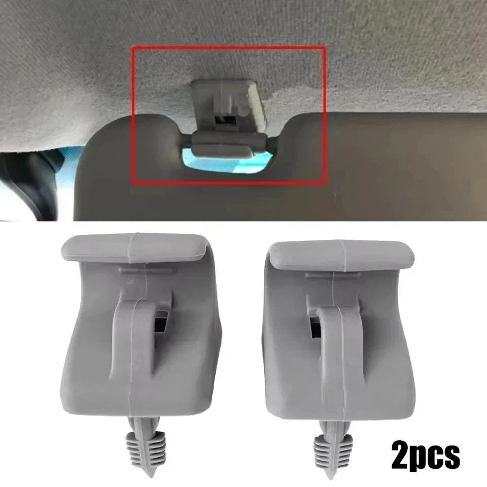 2x Sun Visor Clip Left/Right Side Grey For Hyundai Getz 2002-2011 852351C300QS