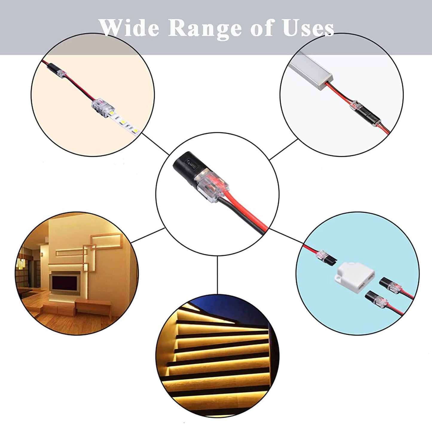 1-50PCS 12V Wire Cable Snap In Connector Terminal Connections Joiners Auto Plug