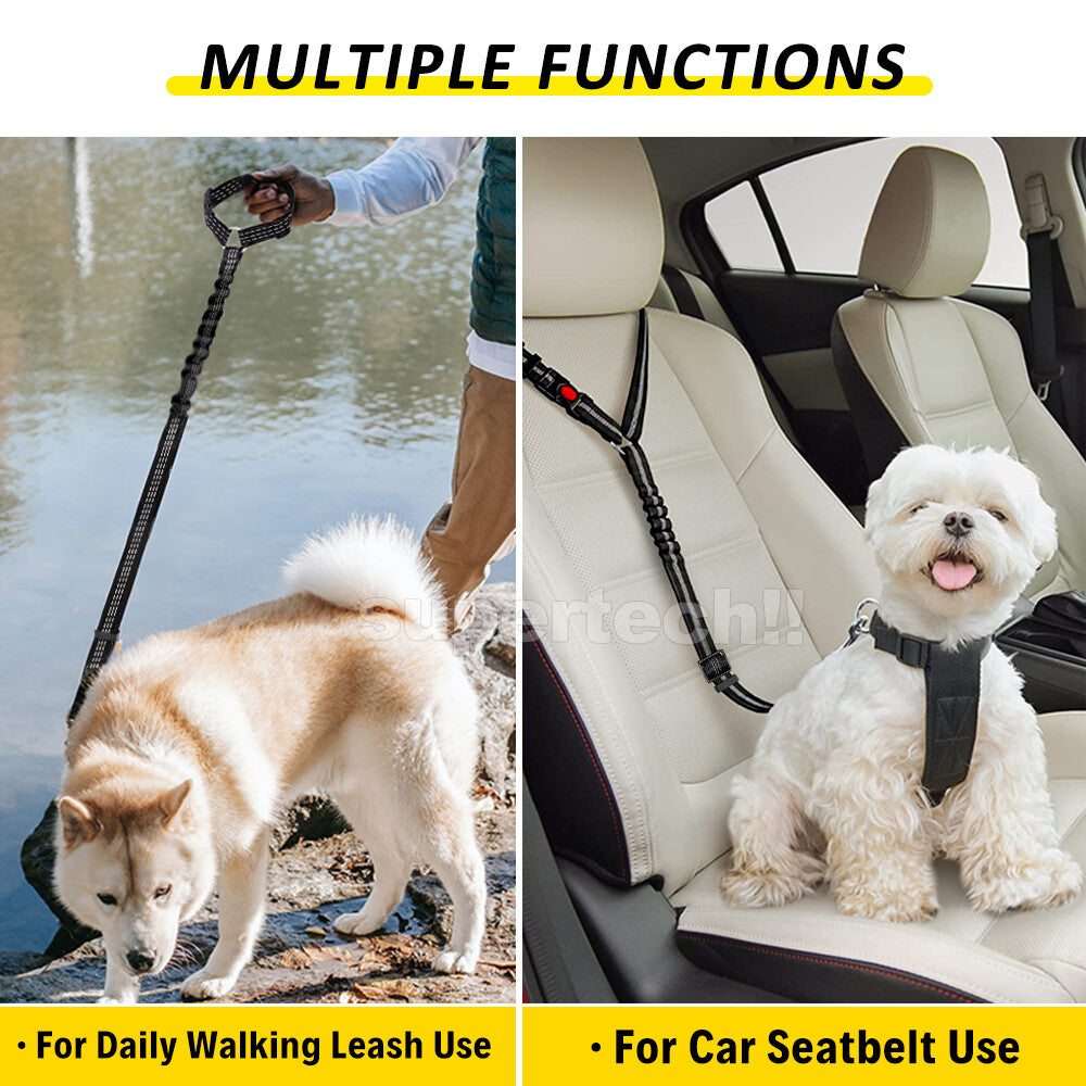 Headrest Anti Shock Pet Dog Car Seat Belt Bungee Lead Travel Safety Harness Clip