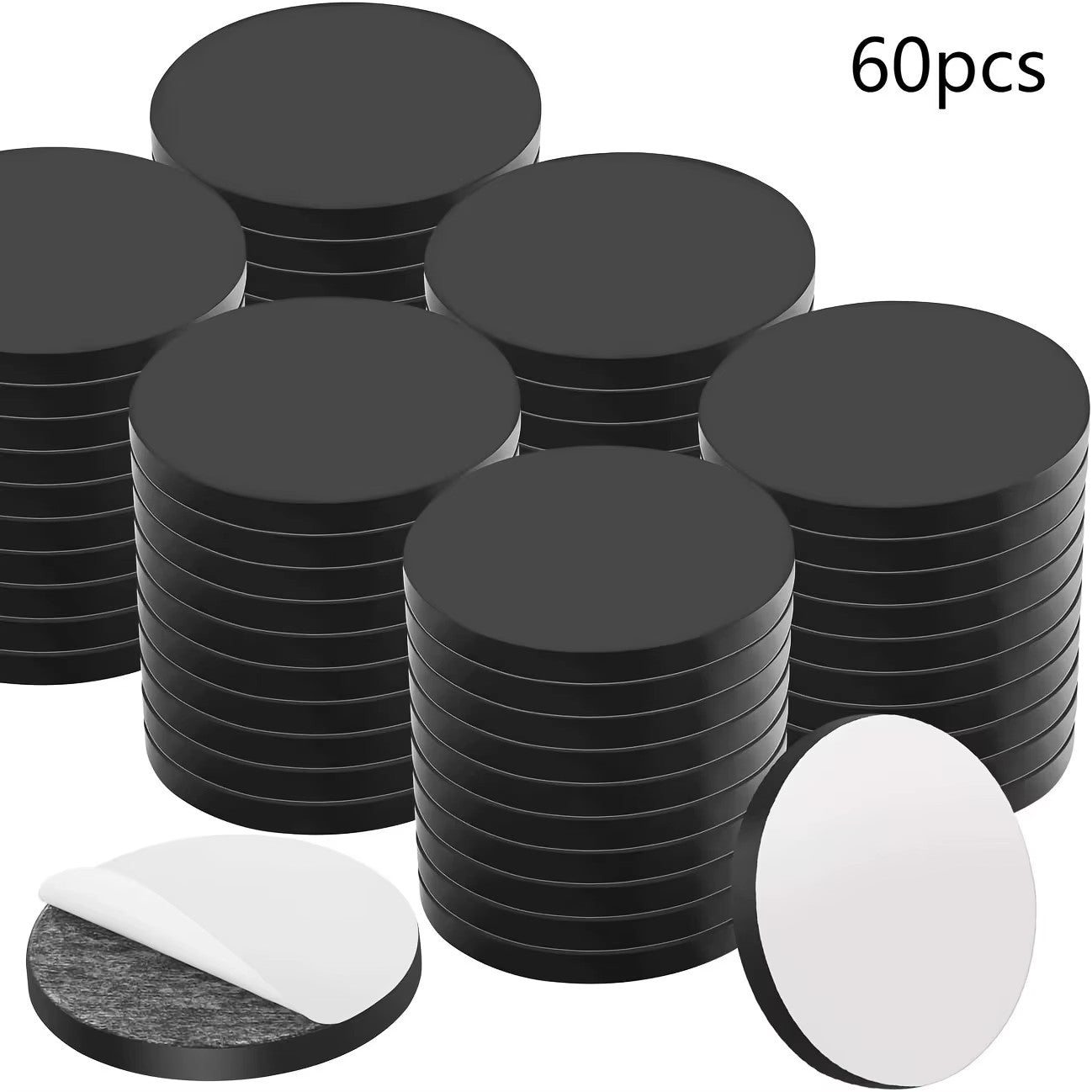 Easy-Peel 0.8" Magnetic Dots - Strong Adhesive, Flexible Sticky Magnets for Phot