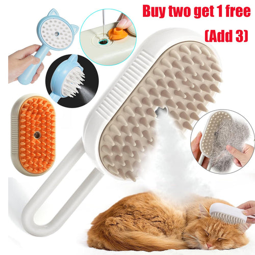 3 in 1 Cat Steam Brush Pet Grooming Dog Brush Electric Spray Massage Steamy AU