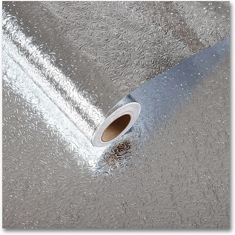 Waterproof Oil Proof Aluminum Foil Sticker Self Adhesive Kitchen Wallpapers AU