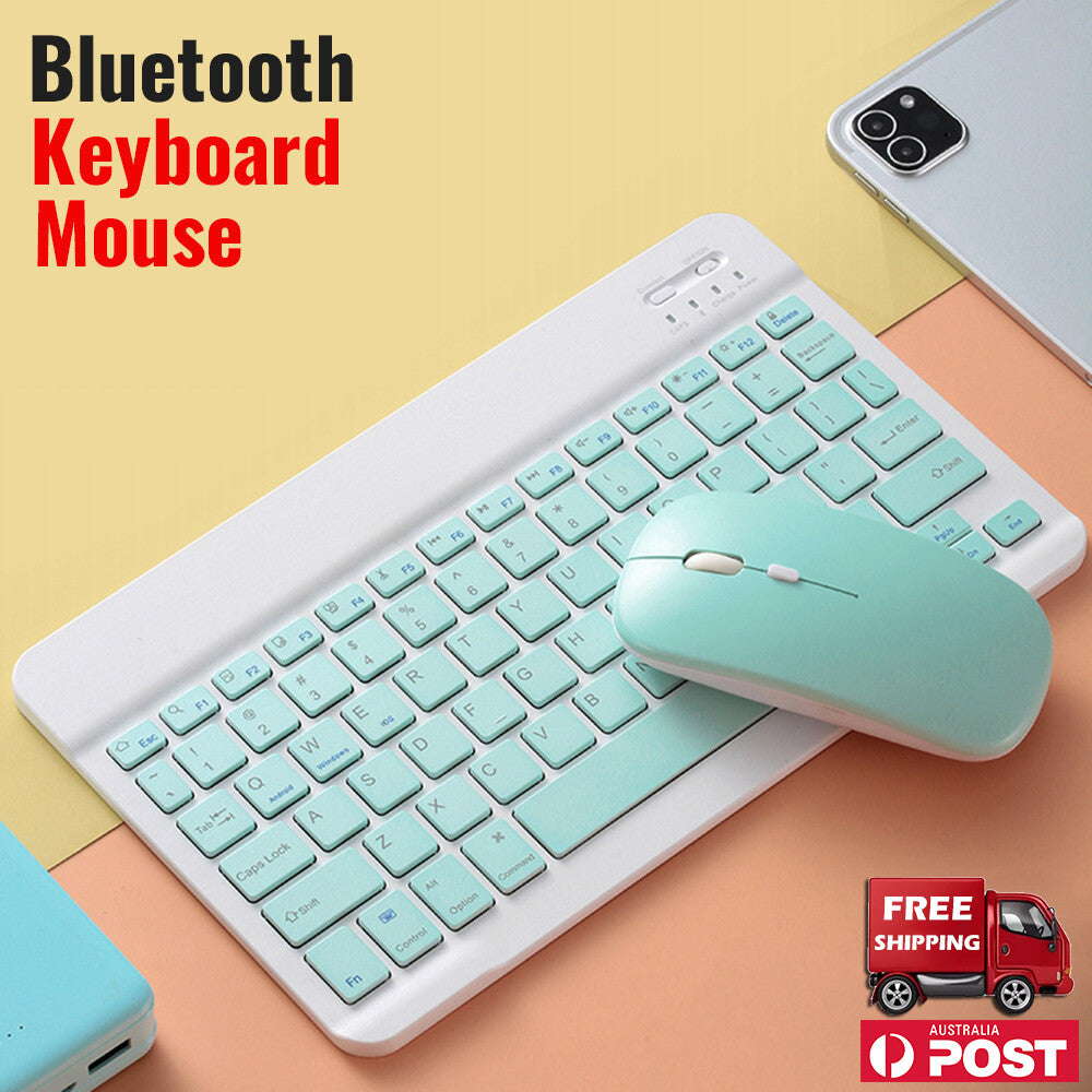 Wireless Bluetooth Keyboard Mouse for iPad Tablet Laptop Smart Phone Replacement