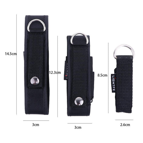 Black Nylon Holster Holder Case Belt Magic Pouch for LED Flashlight Torch AU