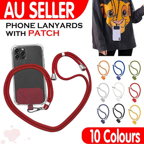Universal Phone Lanyard Adjustable Neck Strap Patch Holder for Mobile Smartphone