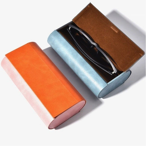 Large Capacity Double Eyeglasses Case PU Leather Glasses Case Men