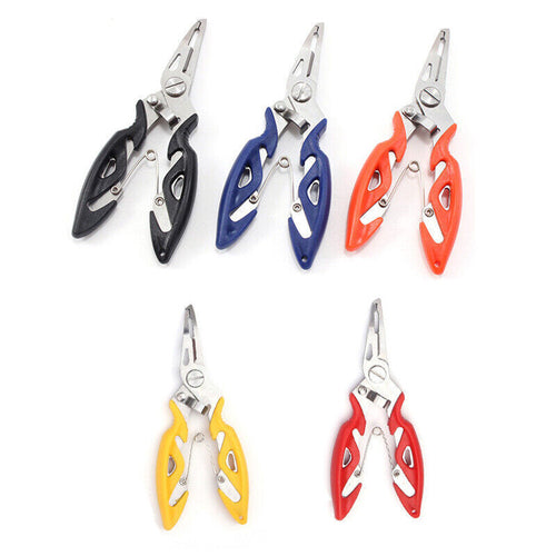 Fishing Pliers Scissors Line Cutter Braid Split Ring Tool Lip Grip TACKLE AU