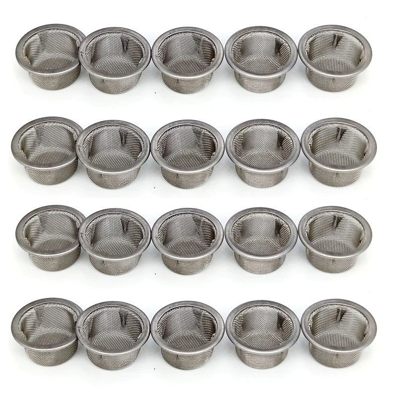 20Pcs Stainless Steel Screen Filter Mesh Bowl Tobacco Smoking Pipe Filter Screen