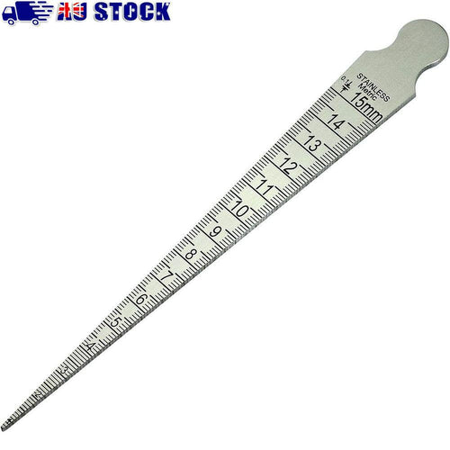 1-15mm Welding Gauge Stainless Steel Taper Ruler Taper Gauge Aperture