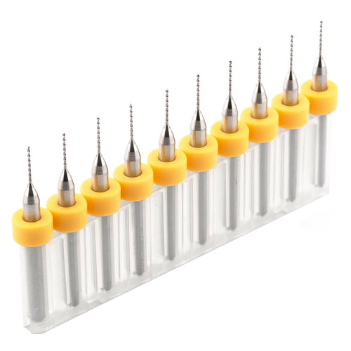10pcs 0.55mm Micro Tungsten Carbide Twist Drill Bit PCB For Dremel CNC Tool