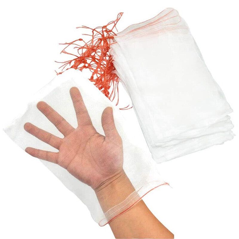 50/100 Fruit Net Bags Agriculture Garden Vegetable Protection Mesh Insect Proof