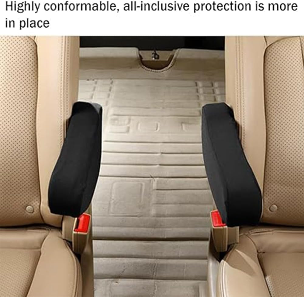 2PC Car Front Seat Armrest Covers,Universal Size Seat Arm Rest Cover,Flat Clo...