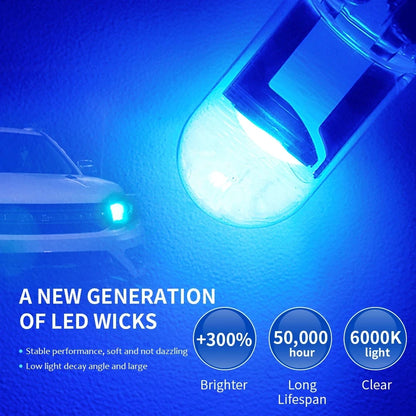 10X White T10 194 168 W5W COB Waterproof Bright Wedge Interior LED Light Bulb