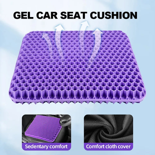 Automotive Gel Seat Cushions Designed Compatible with Summer Breathable Honeycomb Decompression Back Tailbone Pain Home Office Wheelchair