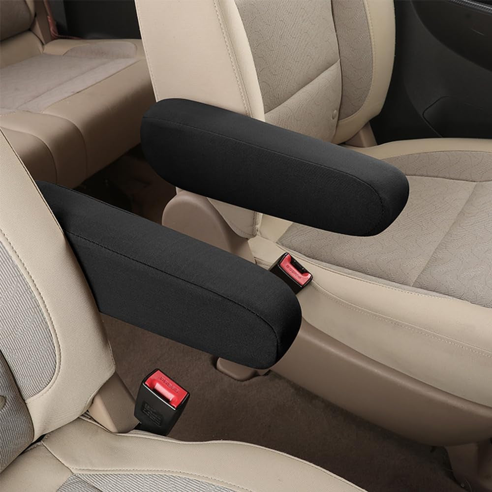 2PC Car Front Seat Armrest Covers,Universal Size Seat Arm Rest Cover,Flat Clo...