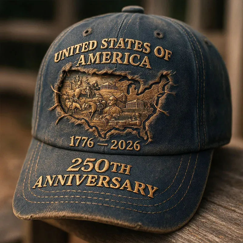 1776 HERITAGE™ Freedom 250 Patriot Cap Premium American – Embroidered USA 250th Anniversary Hat
