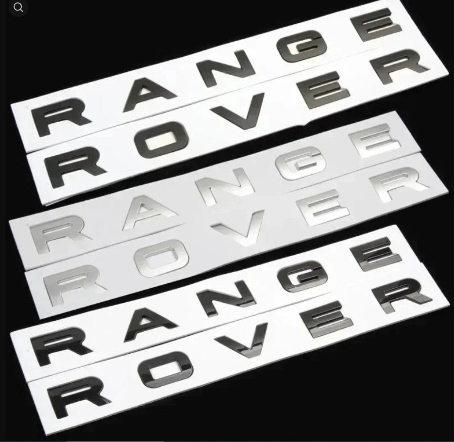 Range Rover Bonnet & Boot Gloss Black Badge GENUINE ABS Lettering Evoque