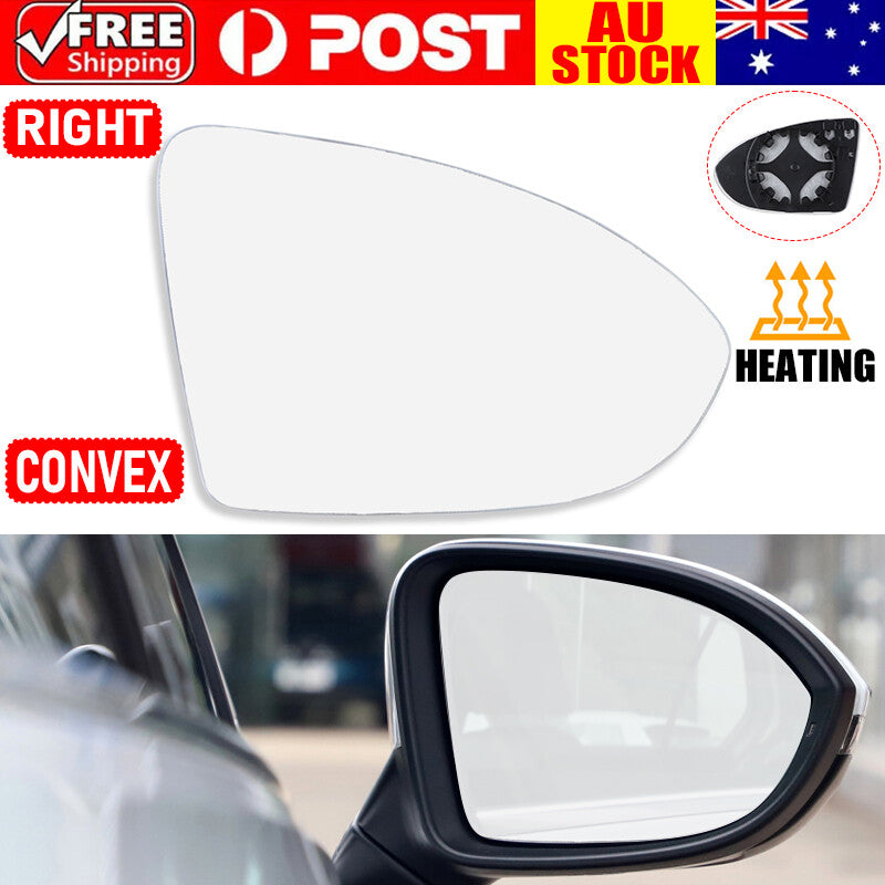 Driver Side Right Mirror Glass for VW GOLF MK7 MK7.5 2013-2018 Heated Back Base