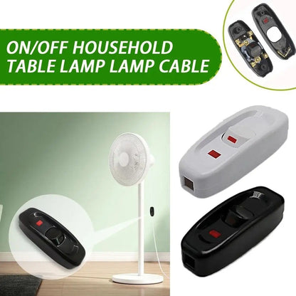 1x 240V 10A Inline ON/OFF Button Switch for Table Lamp Desk Light Cord Cable