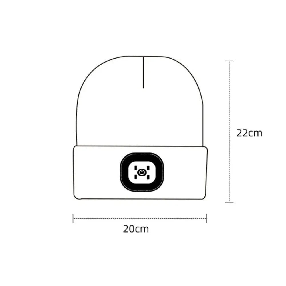 With USB LED Beanie Hat Unisex Knitted Caps New LED Luminous Cap Lighting