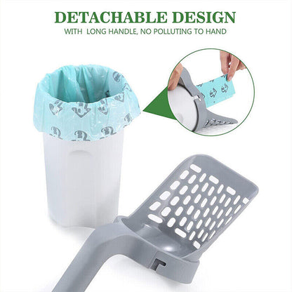 Cat Litter Scoop Integrated Detachable Shovel Holder Poop Pet Sifter Cleaning AU