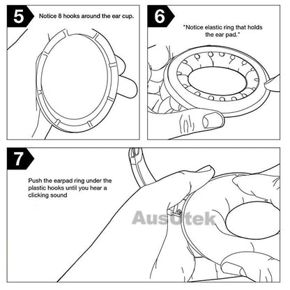 Replacement Ear Pads Cushions for Bose QuietComfort 35 QC35 II QC25 QC15 AE2