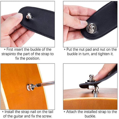 Buttons Straplocks Bass Replacement Strap Locks Electric Acoustic Guitar AU