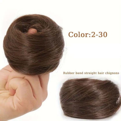 Elegant Messy Bun Hair Piece Scrunchie Updo Cover Hair Extension Thick Hairpiece