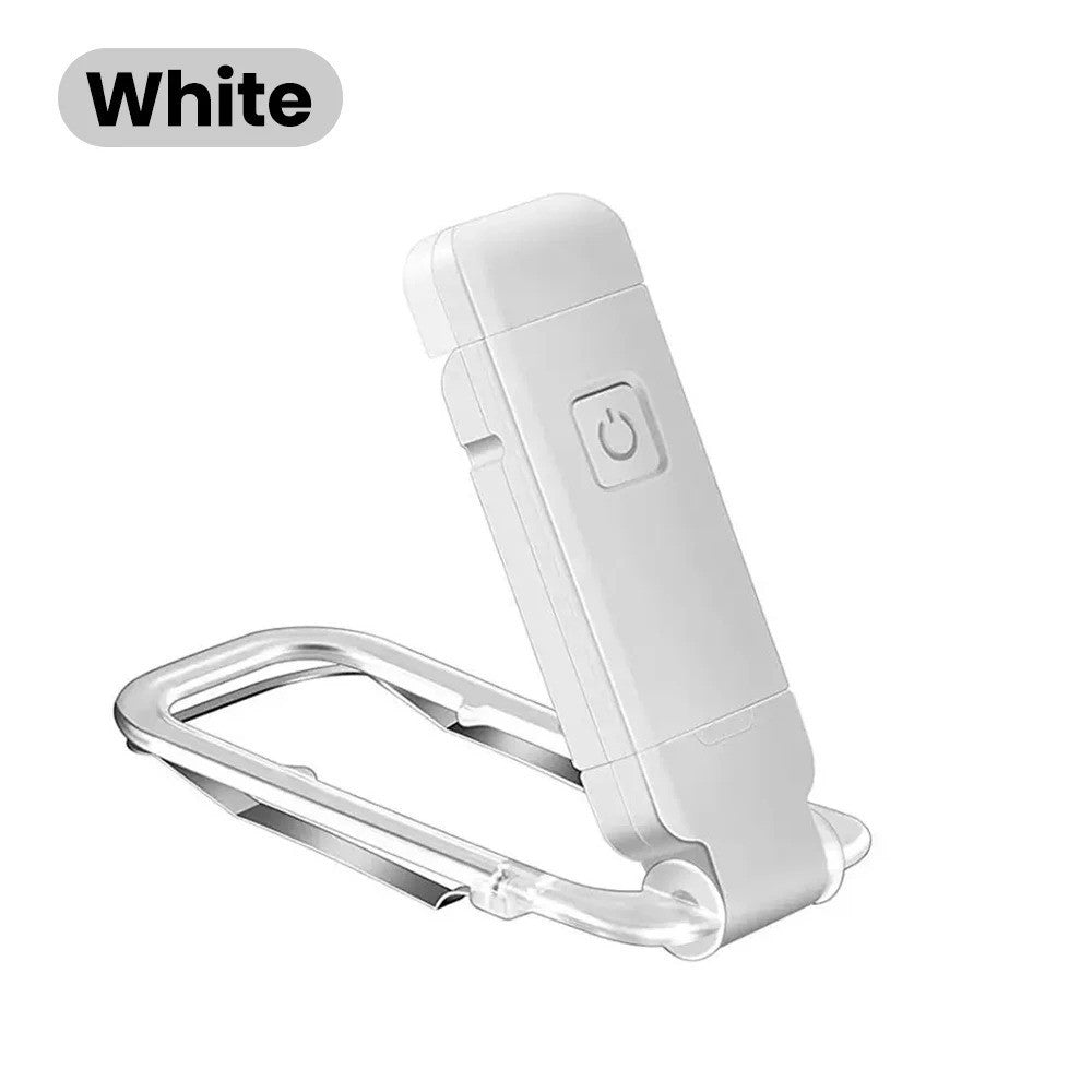 USB Rechargeable Book Night Reading Light Clip USB Recharg Mini LED Lamp White