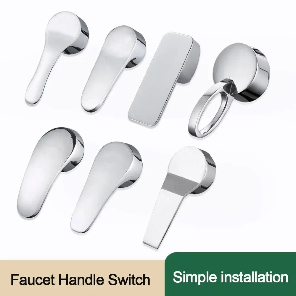 Faucet Handle Chrome Plated Mixer Tap Replacement Cover Kitchen Bathroom
