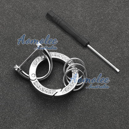 Carbon Fiber Car Key Fob Chain Cover Compatible with Mercedes Benz A/B/C/E/S/G/M/V/CLA/CLS