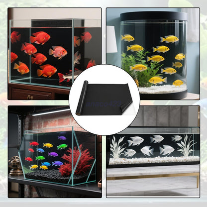 SALE Aquarium Fish Tank Background Static Cling Black Fish Tank Backdrop Poster