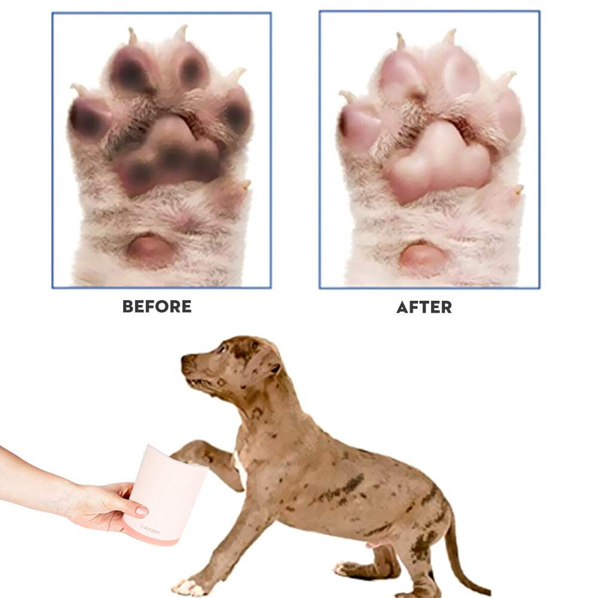 Pet Foot Wash Cup Automatic No-Rub Paw Cleaner Cat Dog Paw Washing Cup Clean