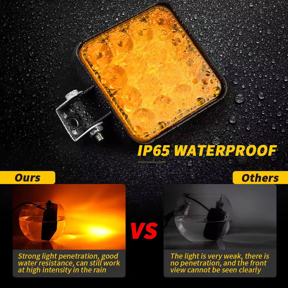 48W LED Work Light Bar 2V Waterproof Off Road Spotlight White Red Blue Yellow