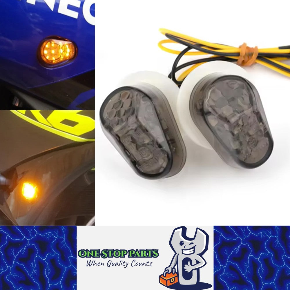 LED Flush Mount Indicators Turn Signals For Yamaha YZF R1 R6 FZ1 FZ6 MT03 XJ6