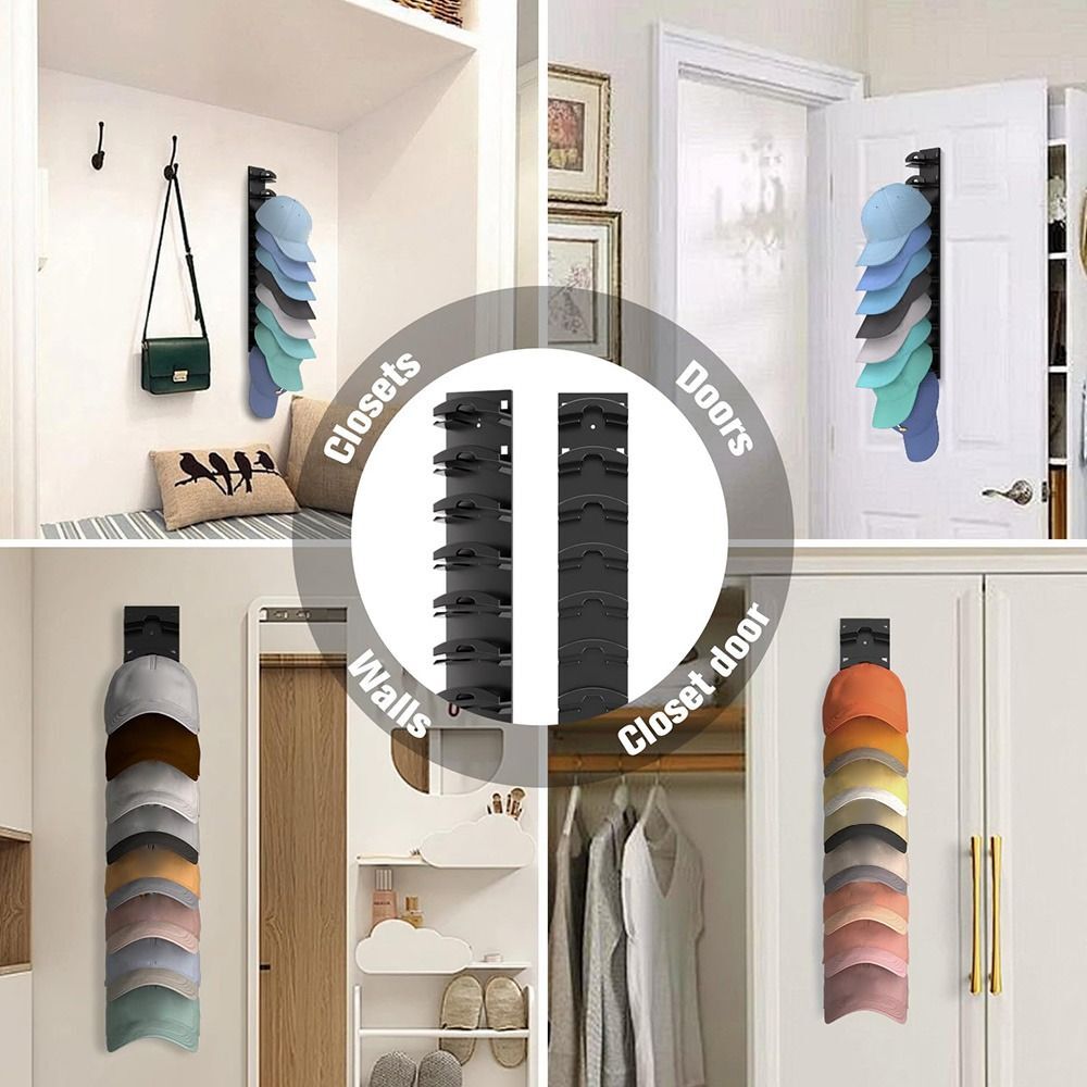 Closet Hat Rack Baseball Caps Organizer Space Saving Wall Hat Storage Holder AU