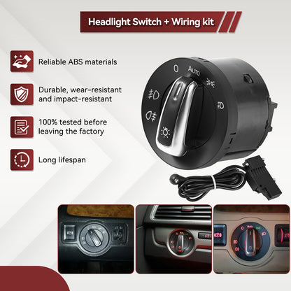 Car Auto Headlight Head Light Switch Sensor Compatible with VW Golf MK6 MK5 GTI Jetta Tiguan