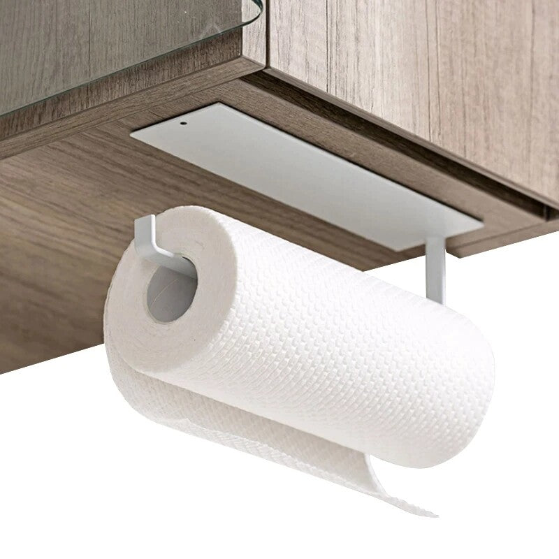 Paper Towel Holder Hanger Rack Kitchen Shelf Organizer Under Cabinet Roll Cup AU