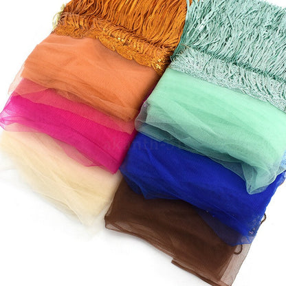 AU 10Y Sequin Fringe Trim Tassel Glitter Lace Fringes for Dance Clothes Dress